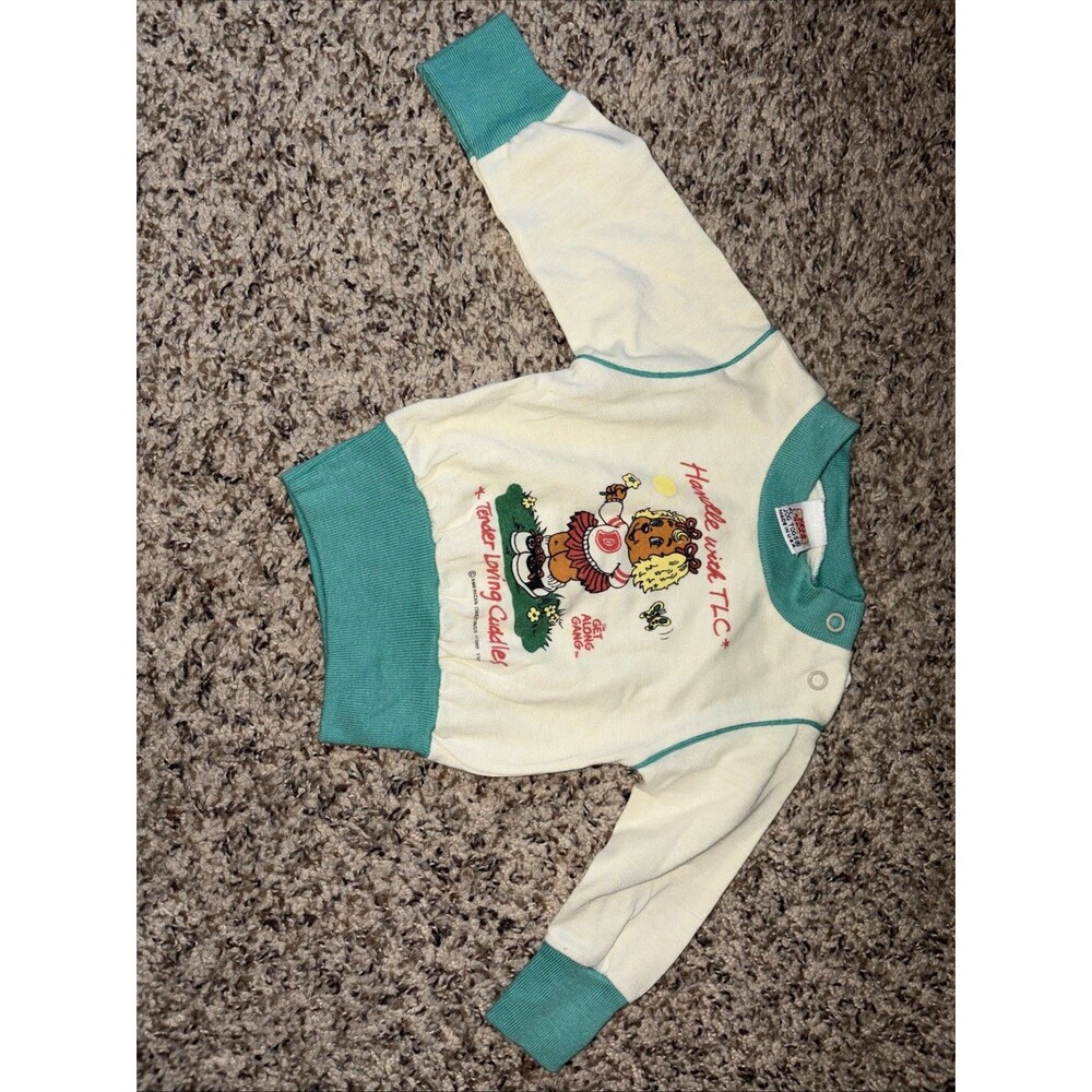 Vintage Long Sleeve 0-6m The Get Along Gang Jog Togs Shirt 1984 Dog Cheerleader
